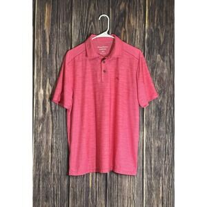 Tommy Bahama Mens Polo Shirt M Dark Pink Golf Stretch IslandZone Performance